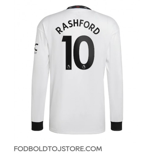 Manchester United Marcus Rashford #10 Udebanetrøje 2022-23 Langærmet